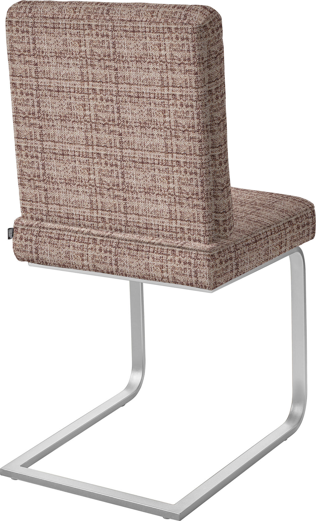SCHWINGSTUHL  in Stahl Flachgewebe  - Chromfarben/Braun, Design, Textil/Metall (60/92/60cm) - Dieter Knoll