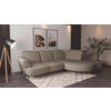 ECKSOFA DANCE E Taupe Flachgewebe  - Taupe/Schwarz, MODERN, Textil/Metall (313/208cm) - Sit & More