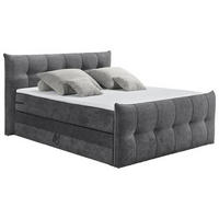 BOXSPRINGBETT 180/200 cm  in Anthrazit  - Anthrazit/Schwarz, KONVENTIONELL, Kunststoff/Textil (180/200cm) - Esposa