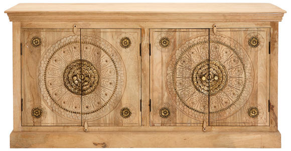 SIDEBOARD in 178/89/40 cm - Messingfarben/Naturfarben, LIFESTYLE, Holz/Metall (178/89/40cm) - Landscape
