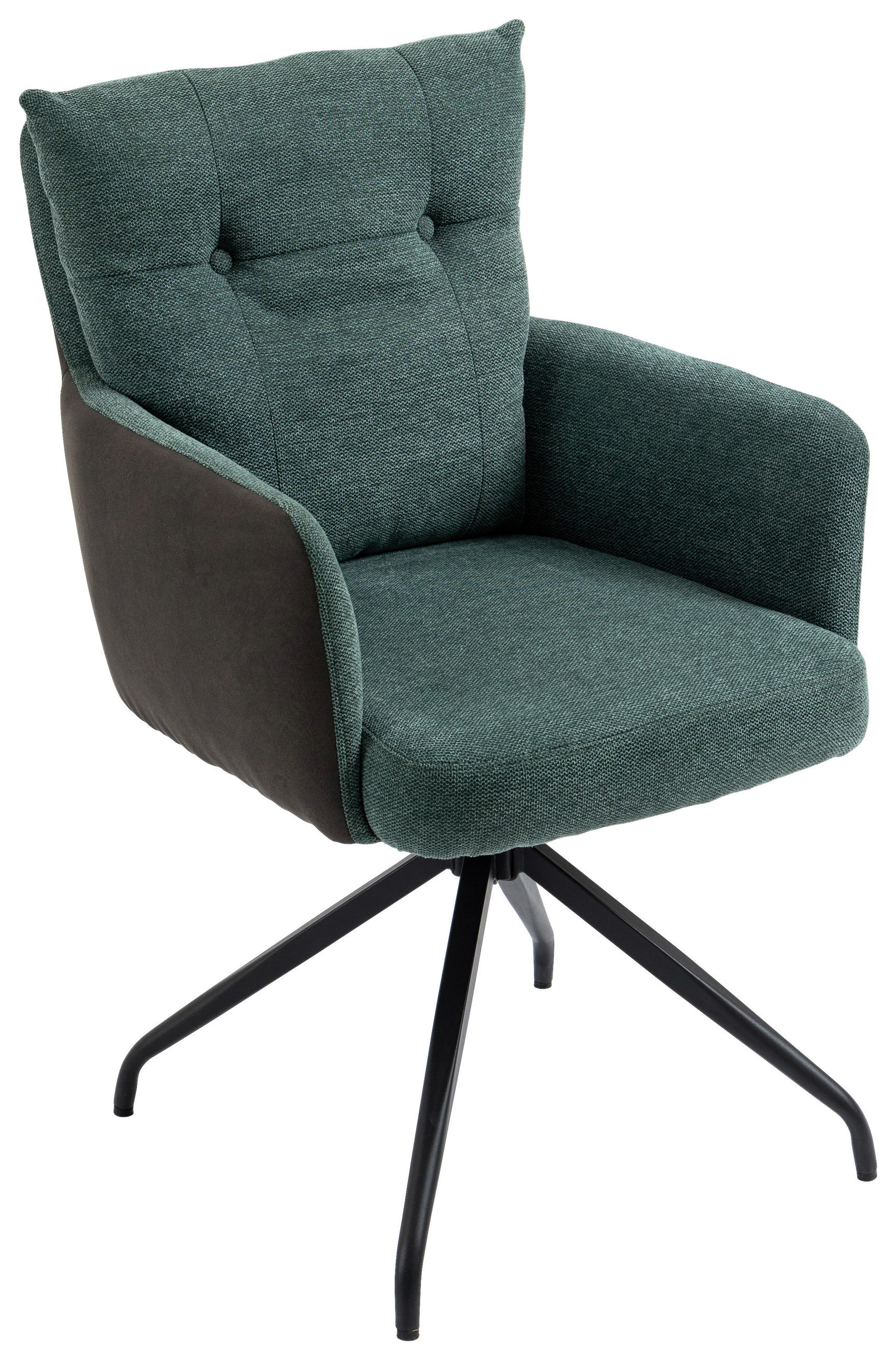 ARMLEHNSTUHL  in Webstoff  - Schwarz/Grau, Design, Textil/Metall (60/92/67cm) - Livetastic