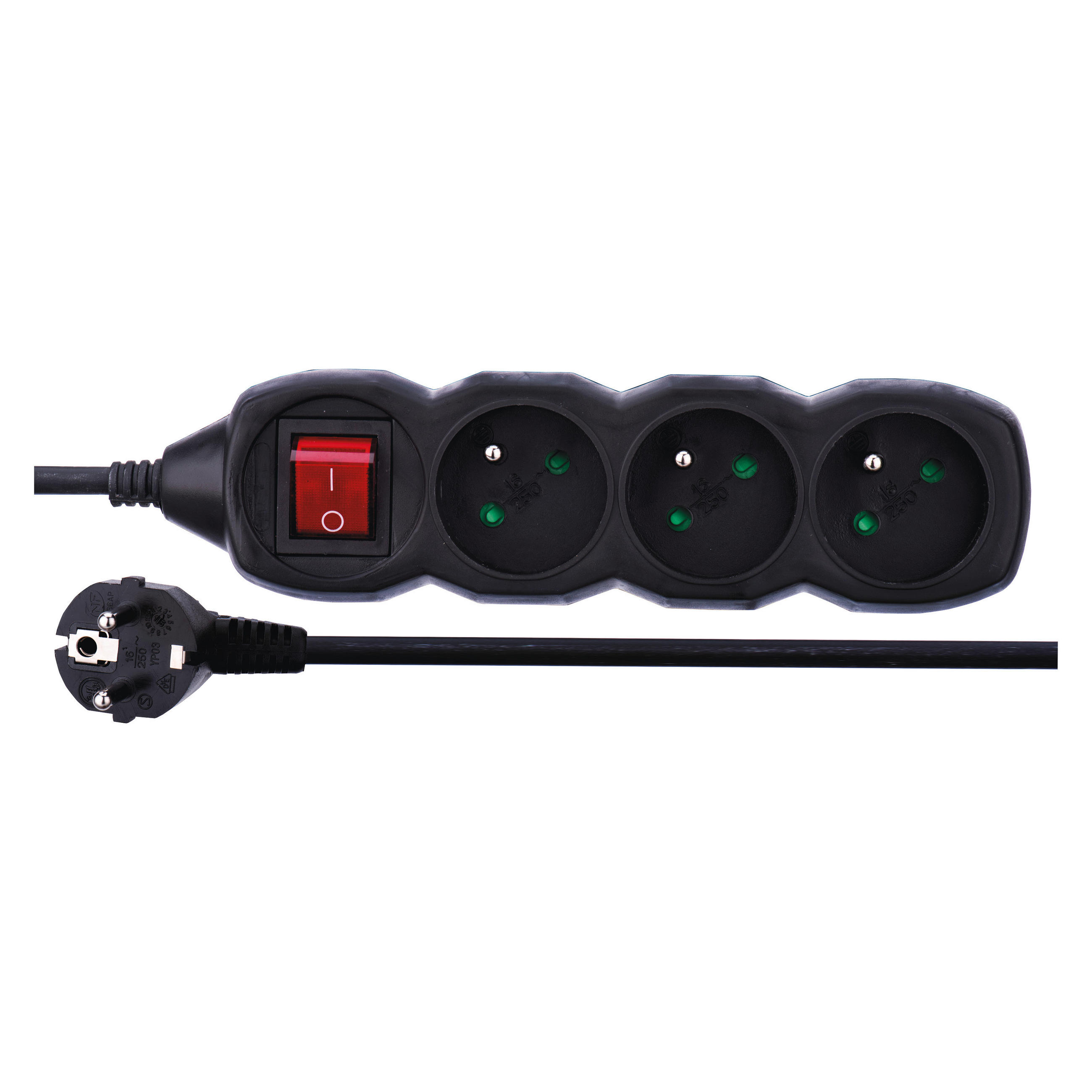 PRODLUŽOVACÍ KABEL  150 cm - černá, Basics, plast (150cm)