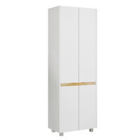HOCHSCHRANK 57/165/33 cm  - Honigeiche/Silberfarben, Trend, Holzwerkstoff/Kunststoff (57/165/33cm) - MID.YOU