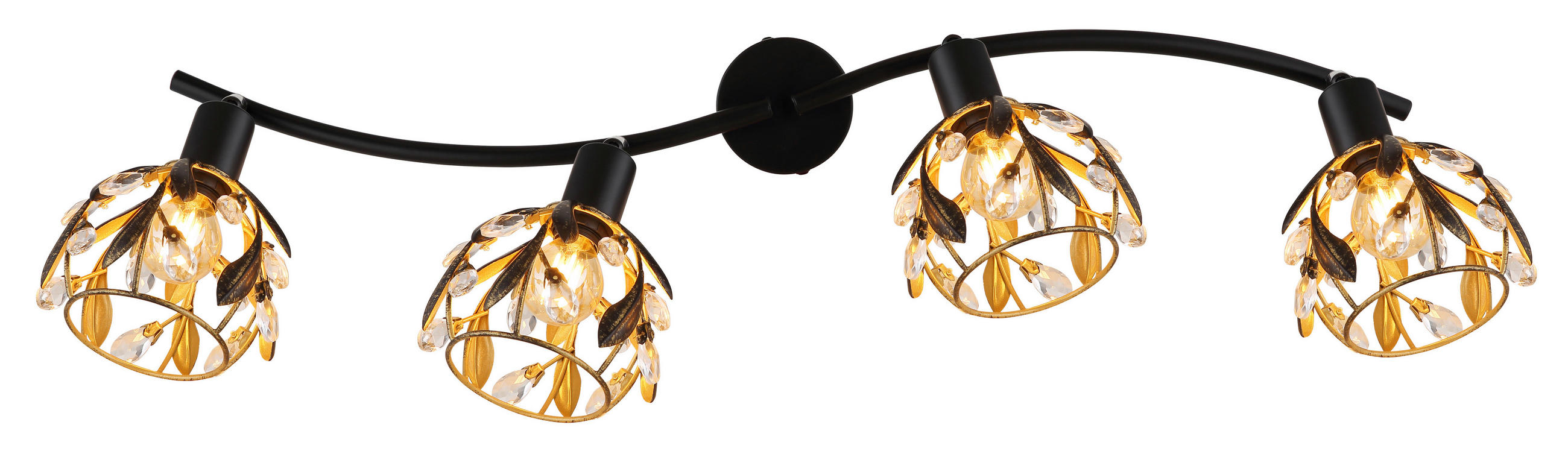 SPOTLIGHT MIKA 70/12/15,5 cm   - klar/svart, Basics, metall/plast (70/12/15,5cm) - Globo