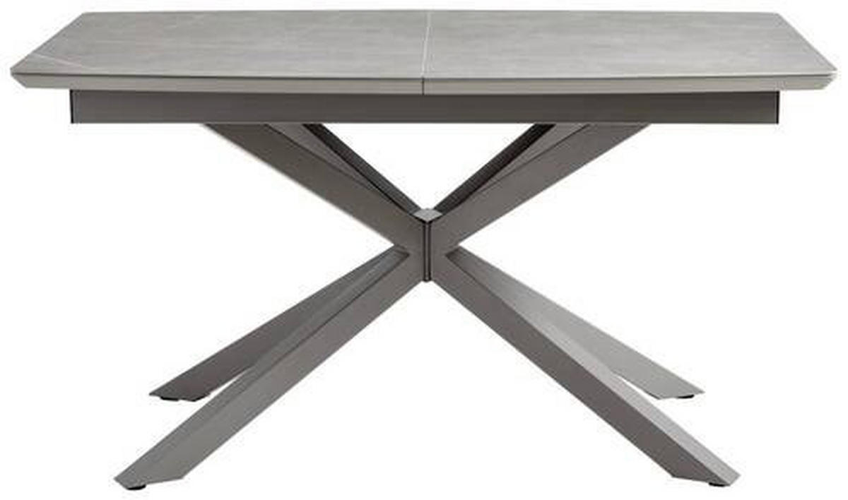 ESSTISCH 140-190/89/76 cm Nachbildung  Metall, Keramik, Holzwerkstoff ausziehbar rechteckig Grau  - Grau, MODERN, Keramik/Holzwerkstoff (140-190/89/76cm) - MID.YOU