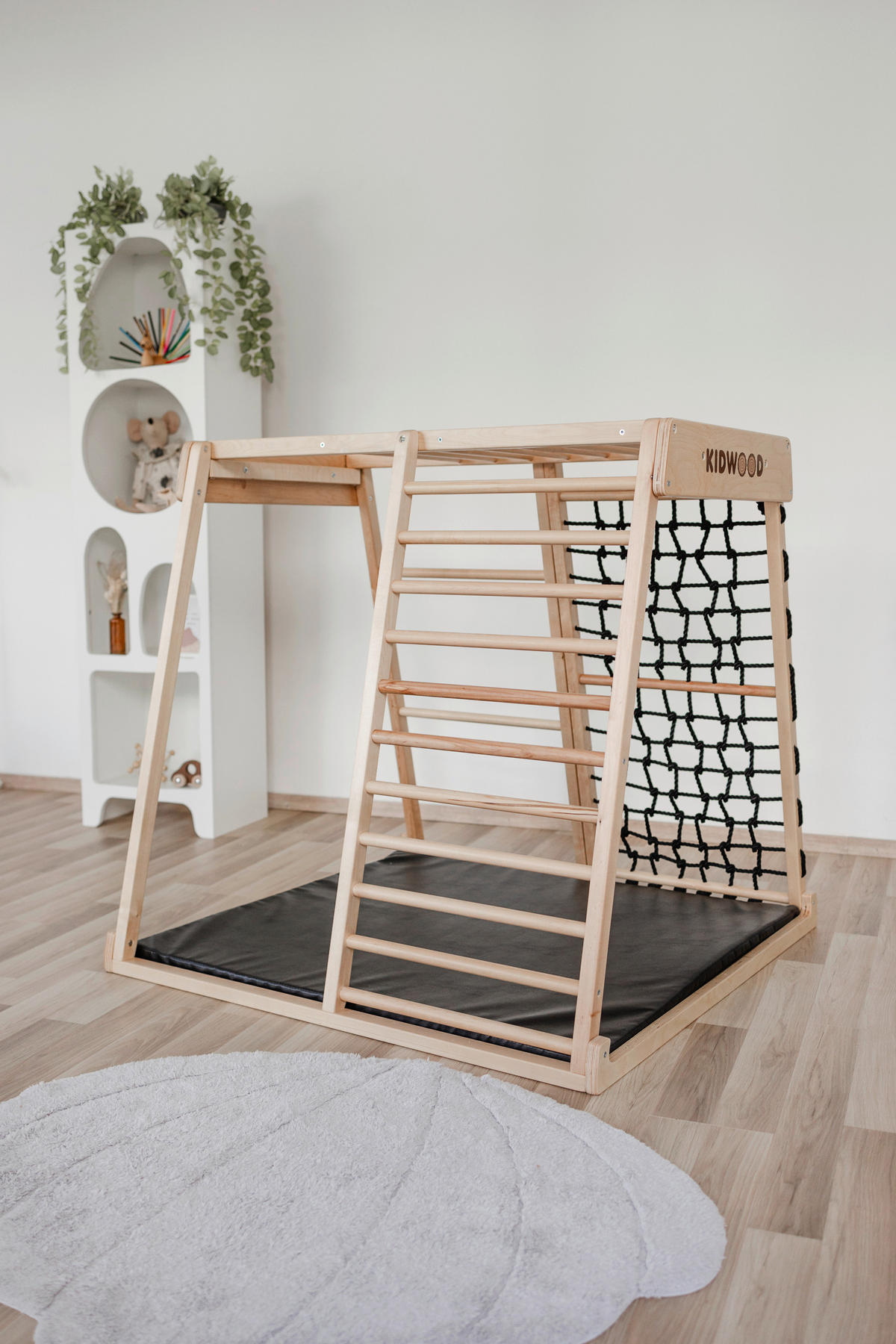 KLETTERGERÜST - Birkefarben/Schwarz, Basics, Holz (115/110/113cm)
