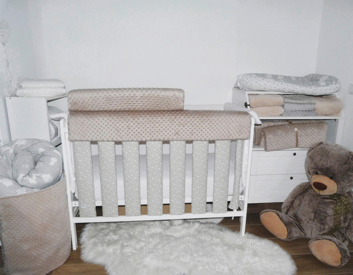 ZAŠTITNA OGRADICA ZA KREVET   - bež, Basics, tekstil (70cm)