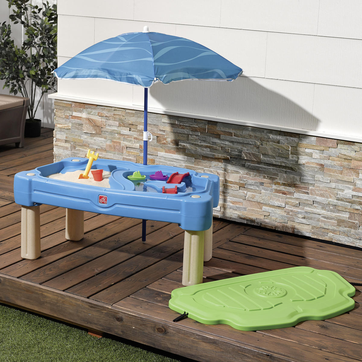 SAND- UND WASSERTISCH 850900  - Blau/Grün, MODERN, Kunststoff (108/58,5/61cm) - Ambia Garden