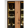 VITRINE  in furniert, massiv Balkeneiche Anthrazit, Eichefarben - Eichefarben/Anthrazit, Natur, Glas/Holz (100/190/37cm) - Linea Natura