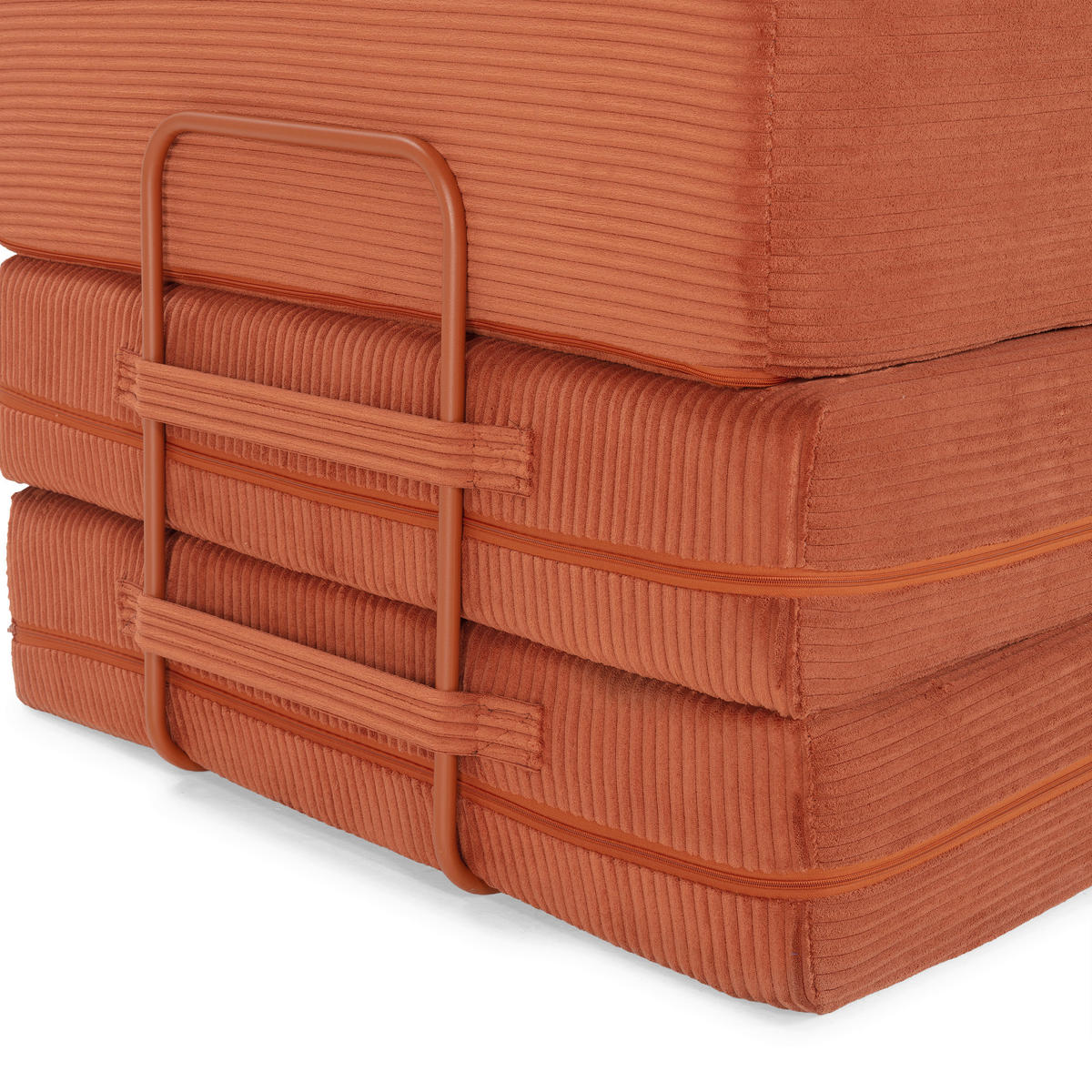 SCHLAFSOFA Cord Terracotta  - Terracotta, MODERN, Textil (200/70/90cm) - Livetastic