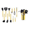 KÜCHENHELFERSET  - Goldfarben/Schwarz, Basics, Kunststoff/Metall (13cm) - Echtwerk