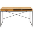 SCHREIBTISCH 140/58/76 cm  in Wildeiche  - Wildeiche/Schwarz, MODERN, Holzwerkstoff/Metall (140/58/76cm) - Carryhome
