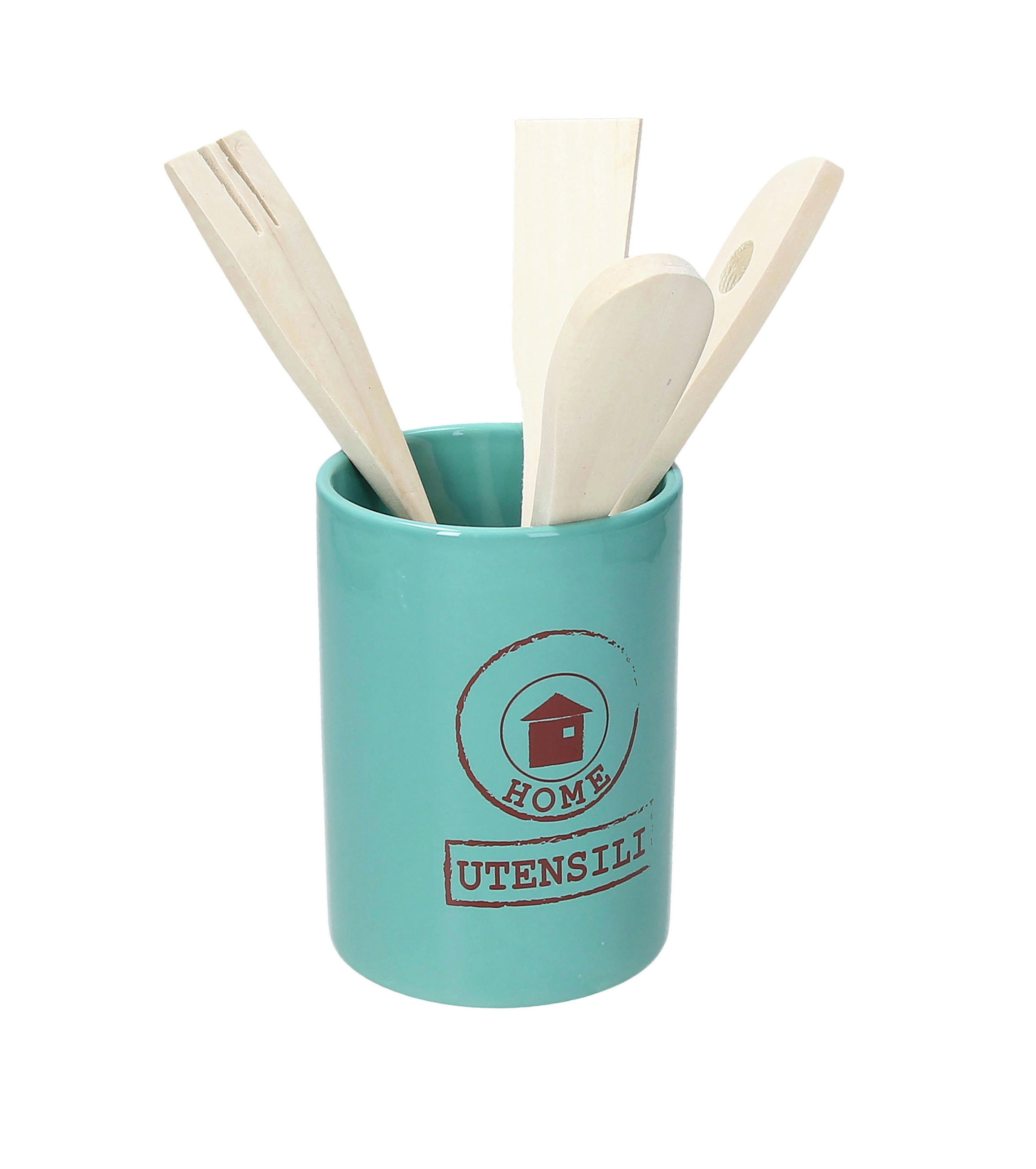 KUHINJSKO POMAGALO  - svijetlo smeđa/plava, Basics, drvo/keramika (10.5/26cm) - Tognana