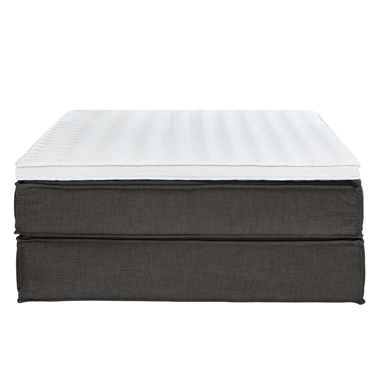 BOXSPRINGBETT 160/200 cm  in Anthrazit  - Anthrazit/Schwarz, Design, Textil (160/200cm) - home24