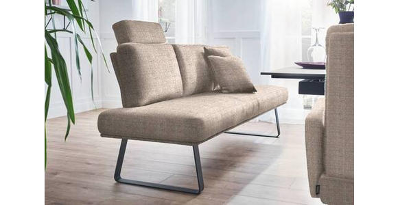SITZBANK 209/92/78 cm in Orange, Schwarz - Schwarz/Orange, Design, Textil/Metall (209/92/78cm) - Dieter Knoll