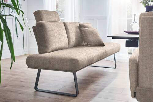 SITZBANK 209/92/78 cm  in Orange, Schwarz  - Schwarz/Orange, Design, Textil/Metall (209/92/78cm) - Dieter Knoll