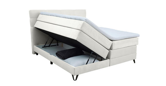 BOXSPRINGBETT 160/200 cm  in Naturfarben  - Schwarz/Naturfarben, KONVENTIONELL, Textil/Metall (160/200cm) - Carryhome