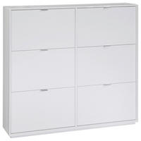ORMAR ZA OBUĆU  bijela  drvni materijal     - bijela/srebrne boje, Design, drvni materijal/plastika (127,5/121,6/25cm) - Xora