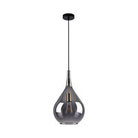 PENDELLEUCHTE 25/150 cm  - Schwarz, Design, Glas/Metall (25/150cm) - Näve