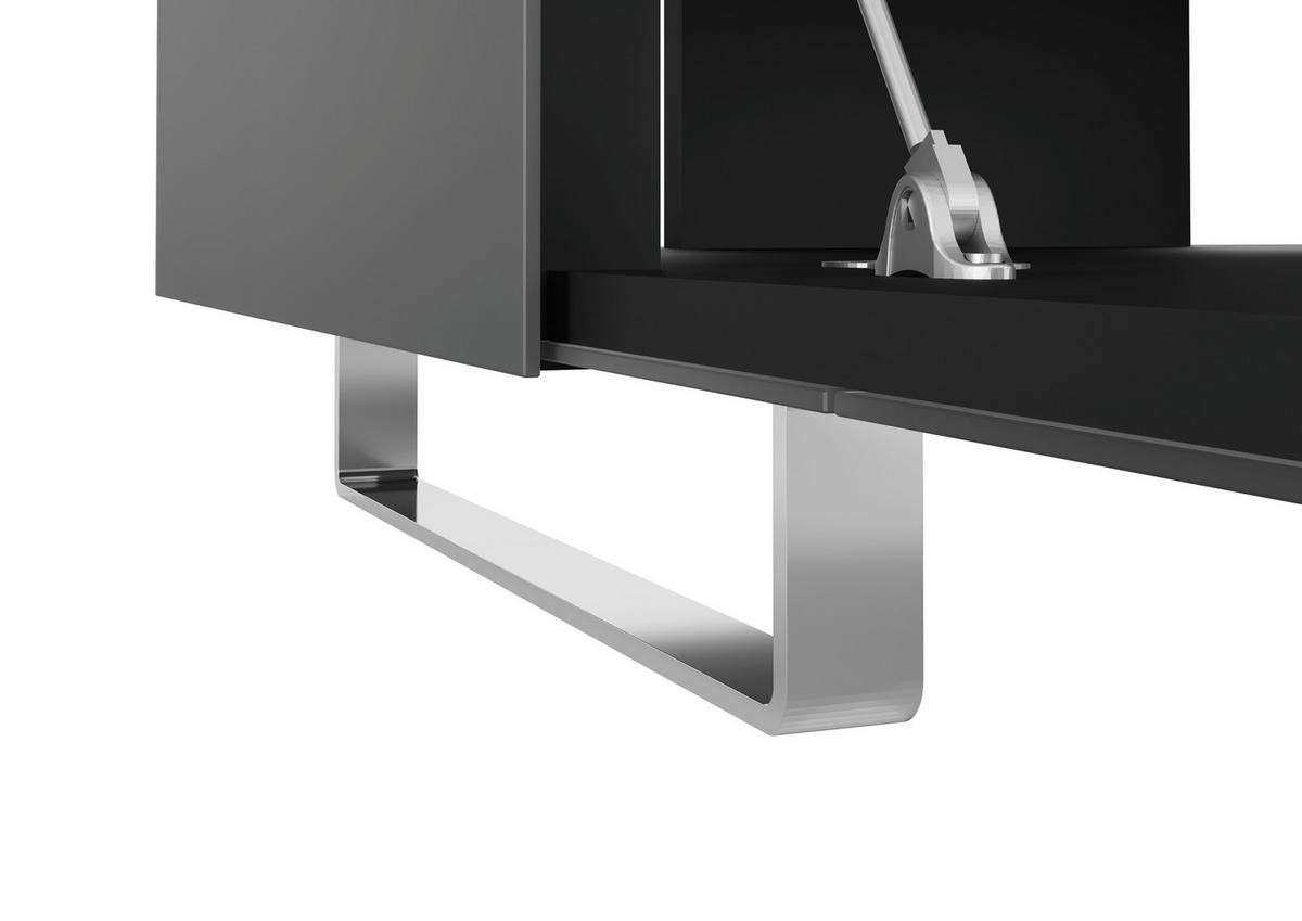 TV-ELEMENT - Chromfarben/Grau, MODERN, Glas/Holzwerkstoff (150,5/53,5/57,0cm) - Musterring