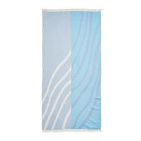 STRANDTUCH Blau, Ecru 80/180 cm  - Blau/Ecru, Basics, Textil (80/180cm) - Esposa