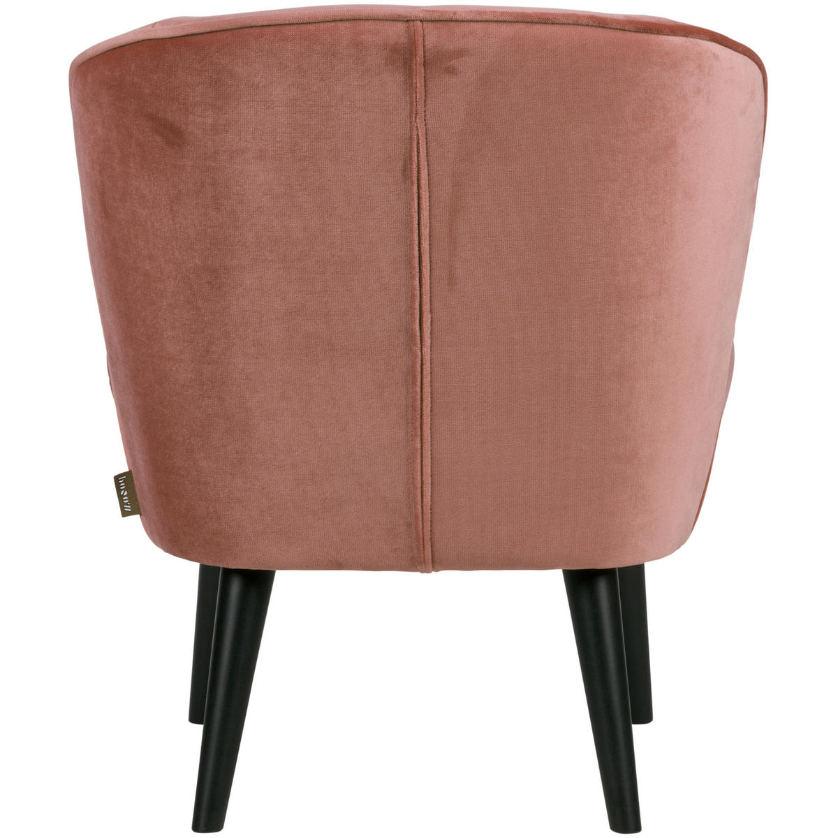 SESSEL in Samt Rosa  - Schwarz/Rosa, Design, Holz/Textil (59/71/70cm) - Livetastic