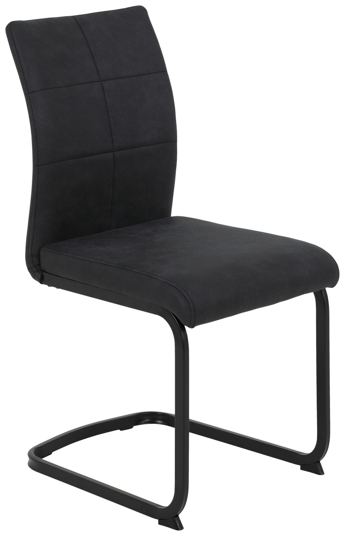 SCHWINGSTUHL  in Mikrofaser  - Anthrazit, Trend, Textil/Metall (42/89/59cm) - Carryhome