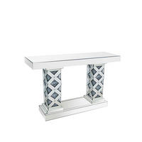 KONSOLENTISCH in Holz, Glas   - Silberfarben, Trend, Glas/Holz (120cm) - Ambia Home