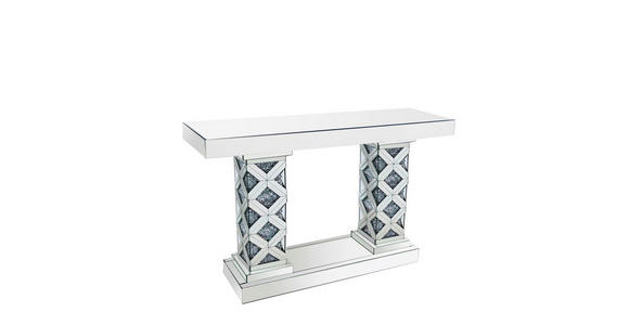 KONSOLENTISCH in Holz, Glas - Silberfarben, Trend, Glas/Holz (120cm) - Ambia Home