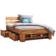 BETT 140/200 cm  in Wildeiche  - Wildeiche, Natur, Holz (140/200cm) - Carryhome
