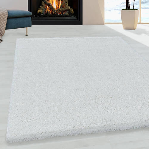 HOCHFLORTEPPICH 200/290 cm Fluffy 3500 Weiß Weiß  - Weiß, Basics, Textil (200/290cm)