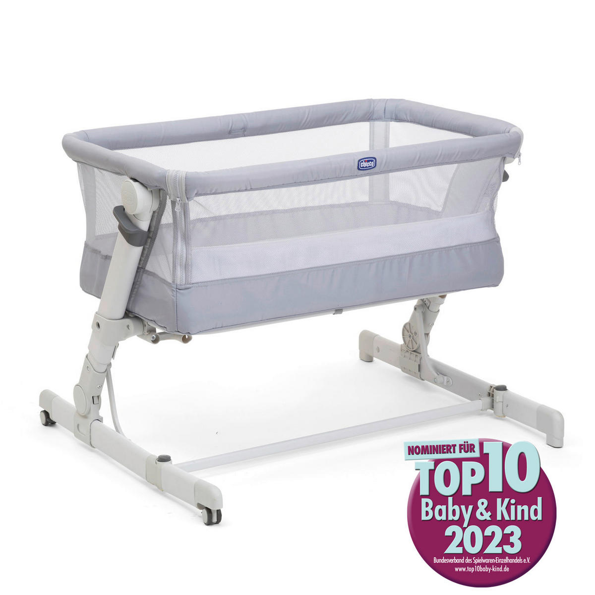 BEISTELLBETT NEXT2ME POP-UP  - Hellgrau/Grau, Basics, Kunststoff/Textil (87/80/82cm) - Chicco