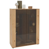 HIGHBOARD Eichefarben  106/138/44 cm  - Eichefarben, Natur, Glas/Holz (106/138/44cm) - Valnatura