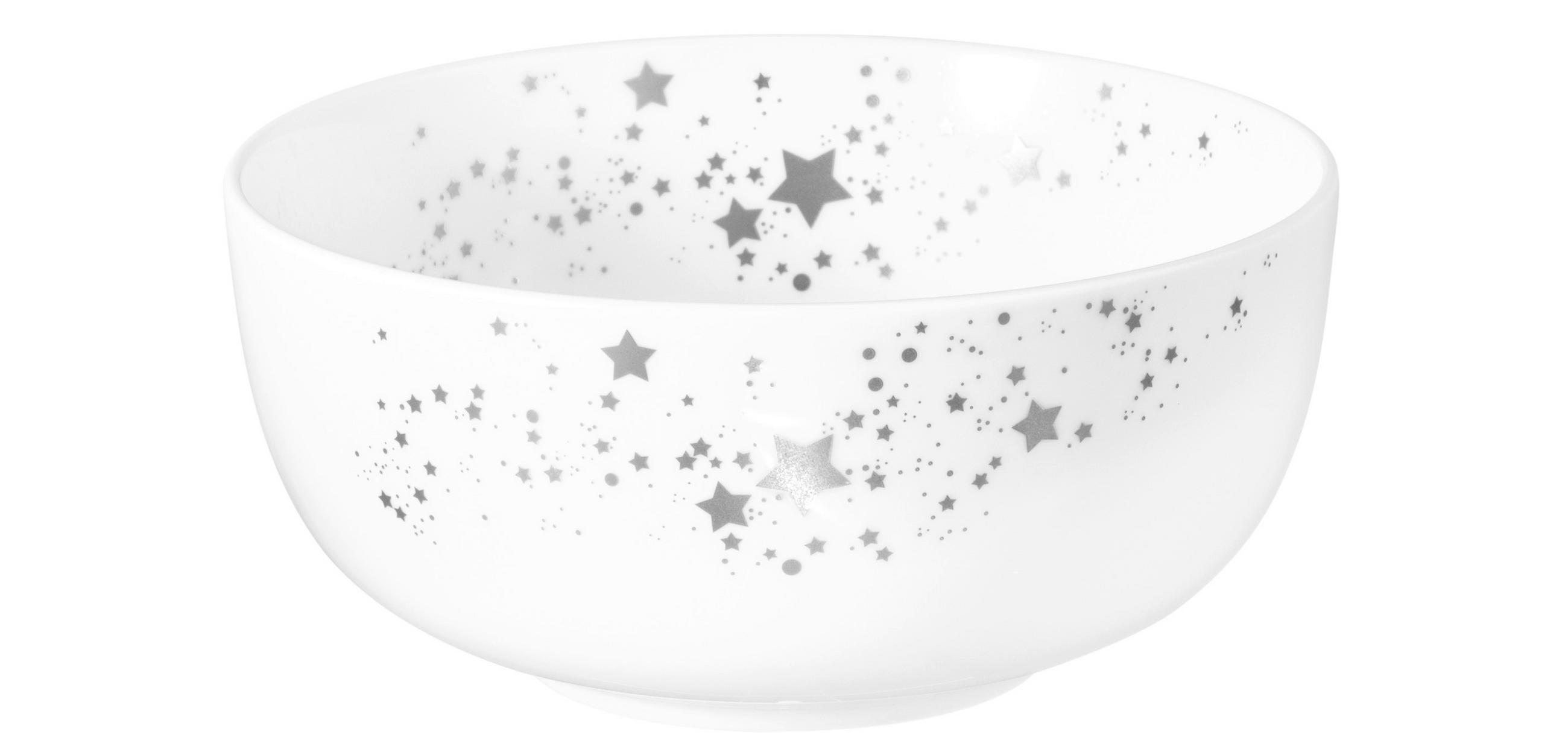 MÜSLISCHALE Liberty Silver Stars  - Weiß Hochglanz, Design, Keramik (15 cml) - Seltmann Weiden
