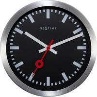 WANDUHR 19/19/3,8 cm   - Silberfarben/Schwarz, Basics, Metall (19/19/3,8cm)