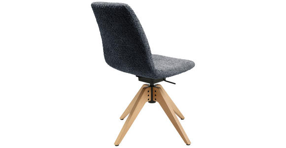 STUHL in Webstoff Holz, Textil - Eichefarben/Grau, Design, Holz/Textil (46/82,5-85,25/55cm) - Johann Jakob