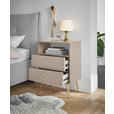 NACHTSCHRANK 50/70/34 cm  - Beige/Messingfarben, KONVENTIONELL, Holzwerkstoff/Metall (50/70/34cm) - Carryhome