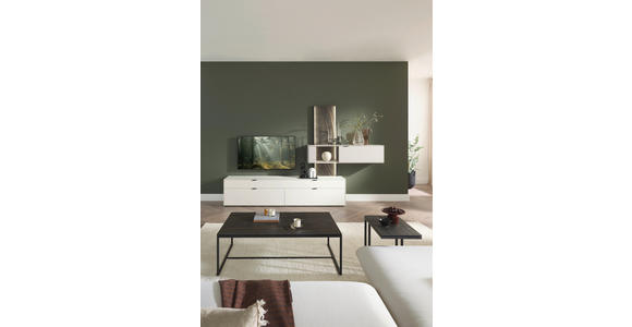 WOHNWAND  in Hellgrau  306/204,9/45,2 cm  - Hellgrau, Design, Glas/Keramik (306/204,9/45,2cm) - Dieter Knoll