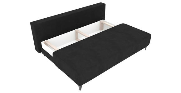 SCHLAFSOFA  in Velours Anthrazit  - Anthrazit/Schwarz, KONVENTIONELL, Textil/Metall (200/98/90cm) - Carryhome