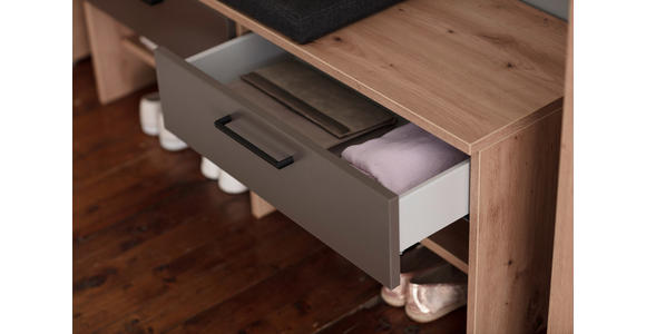 GARDEROBE 7-teilig in 260/200/38 cm - Eichefarben/Braun, KONVENTIONELL, Holzwerkstoff (260/200/38cm) - Moderano