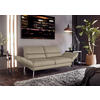 2-SITZER-SOFA Echtleder Hellbraun  - Chromfarben/Hellbraun, Design, Leder/Metall (178-226/82/96-177cm) - Dieter Knoll
