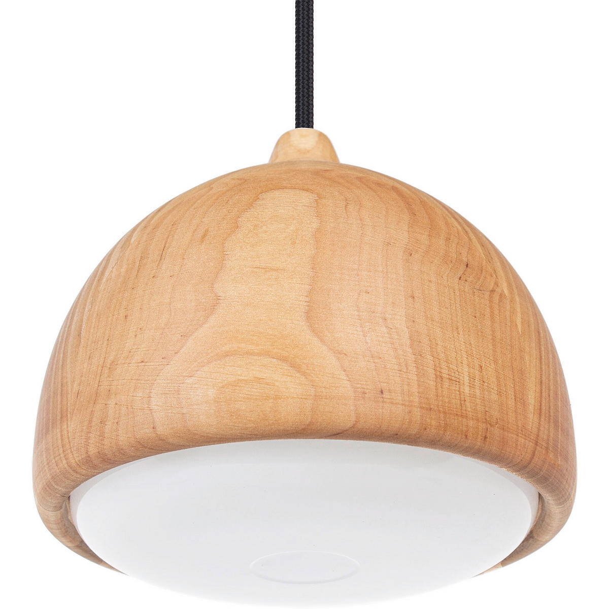 HÄNGELEUCHTE Acorn 17,5/90-140 cm  - Erlefarben/Schwarz, Natur, Holz (17.5/90-140cm)