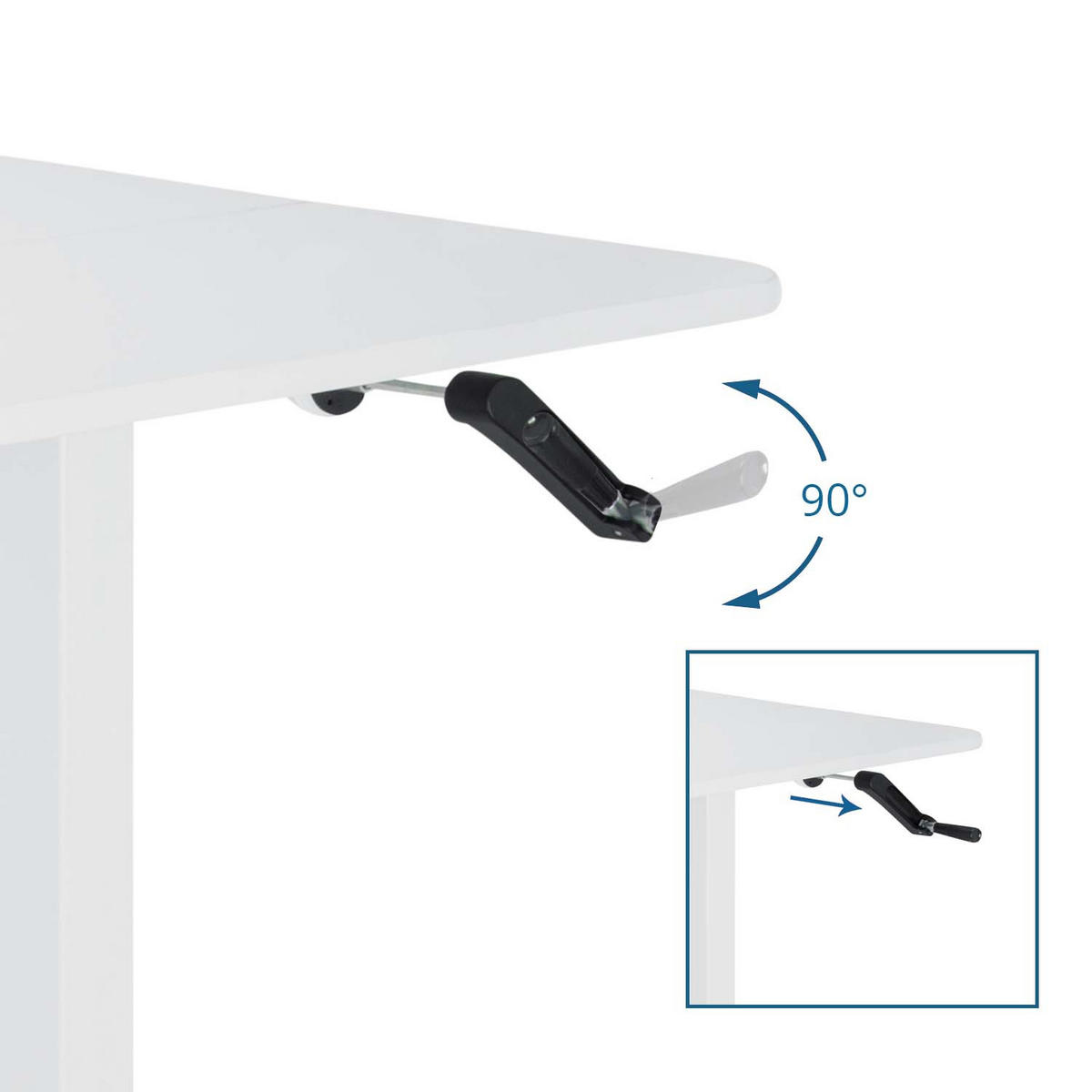 SKRIVBORD  i vit  - vit, Modern, metall/trämaterial (120/74/60cm) - MID.YOU