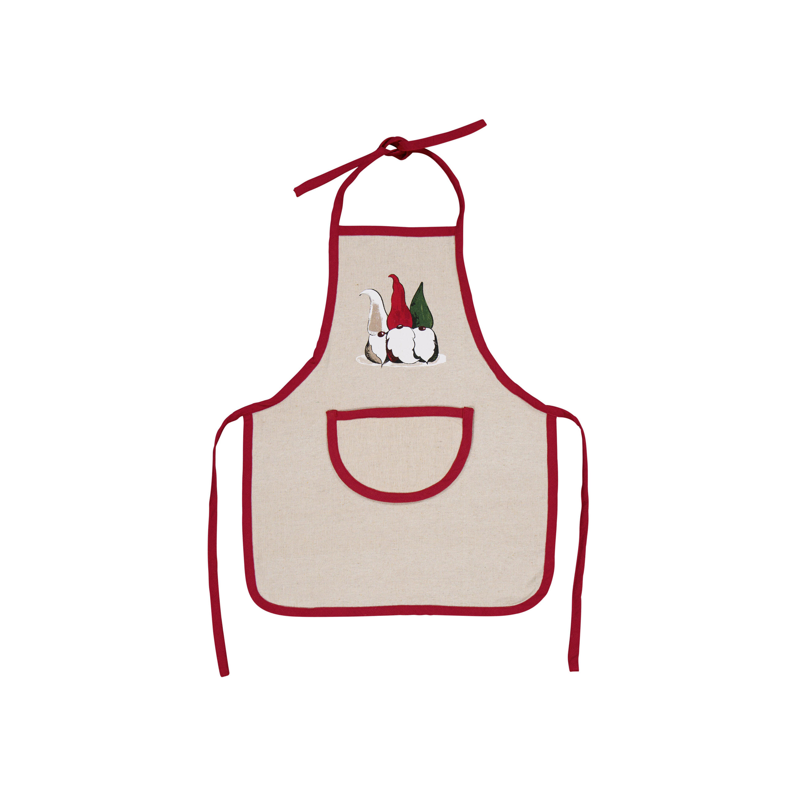 BARNFÖRKLÄDE röd, beige  - beige/röd, Basics, textil (58/47cm)