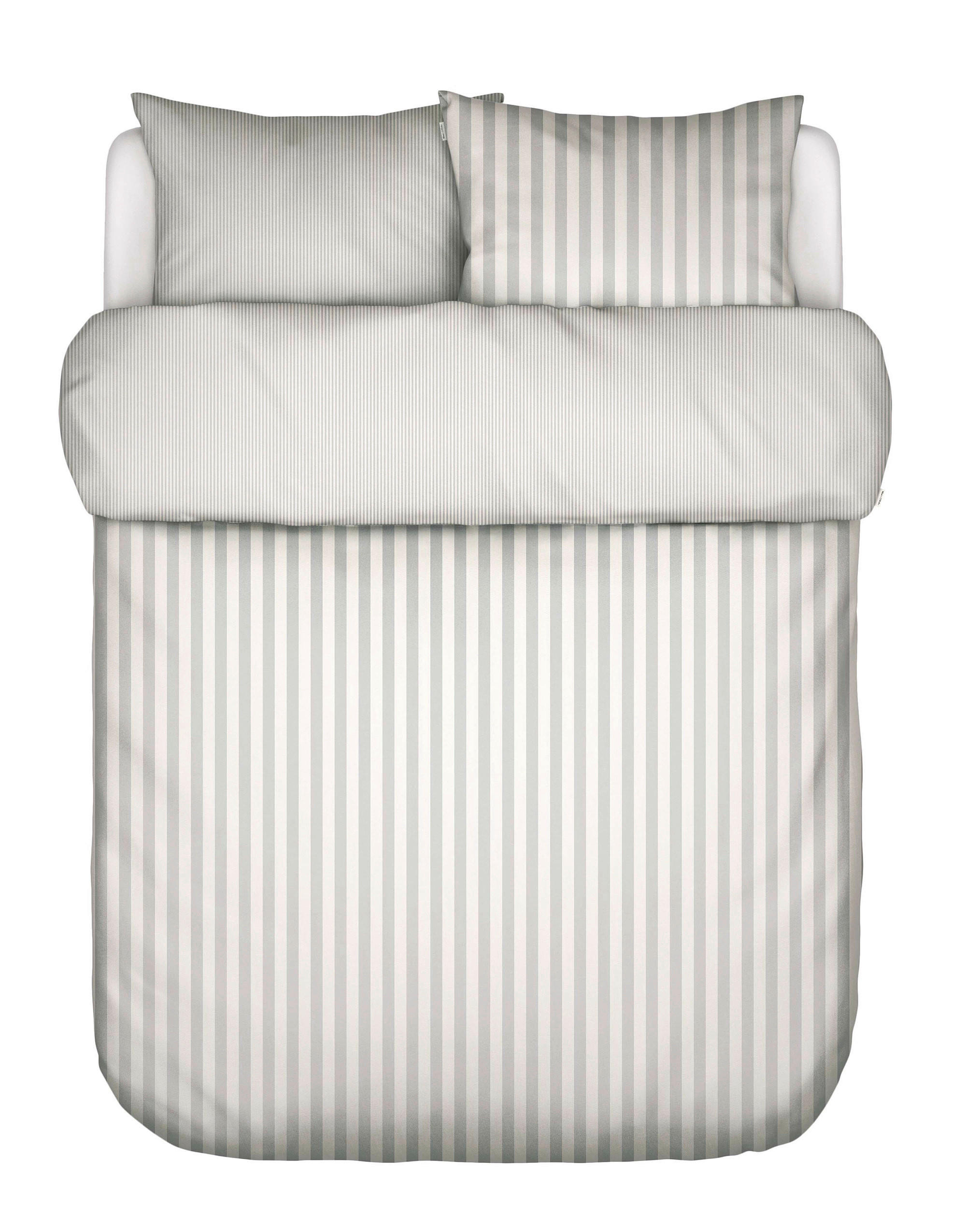 POSTELJNINA CLASSIC STRIPE 200/200 cm saten siva  - siva, Konvencionalno, tekstil (200/200cm) - Marc O'Polo