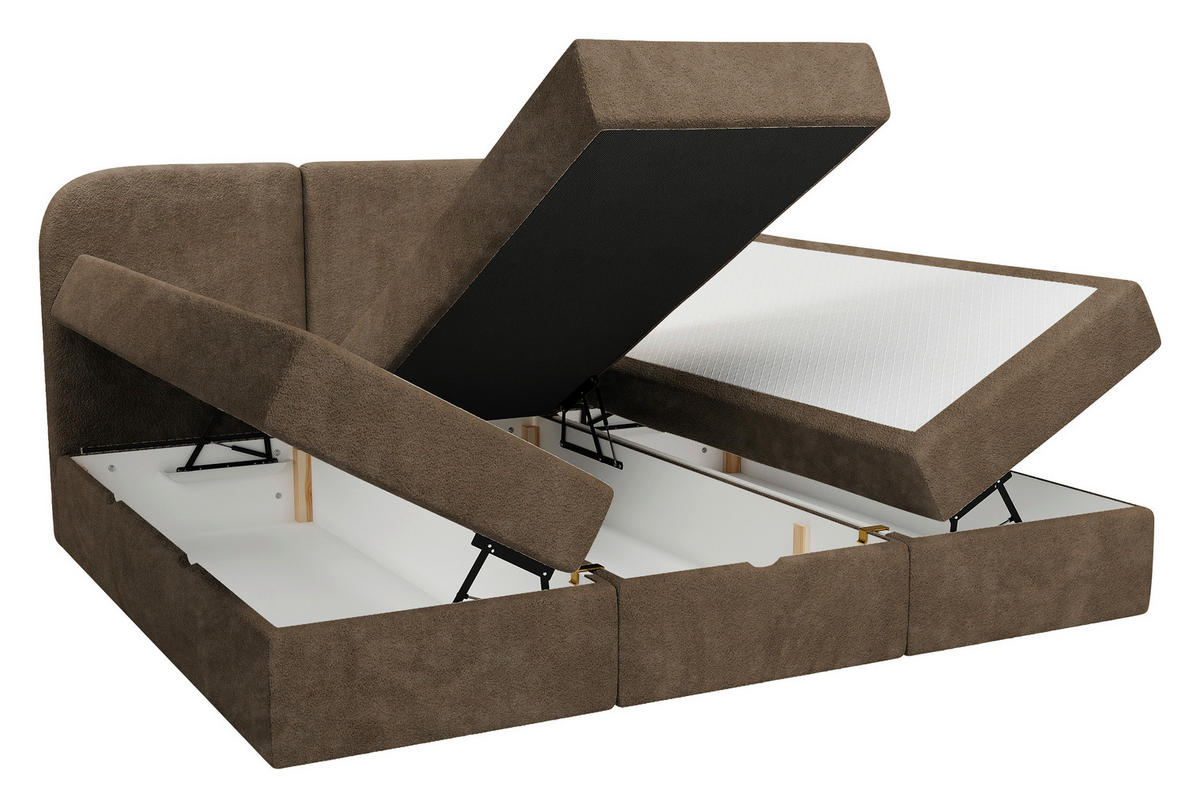 FAMILIENBETT - Schwarz/Braun, MODERN, Holz/Holzwerkstoff (240/200cm) - MID.YOU