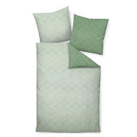 WENDEBETTWÄSCHE Biber 155/220 cm  - Waldgrün/Dunkelgrün, Design, Textil (155/220cm) - Janine