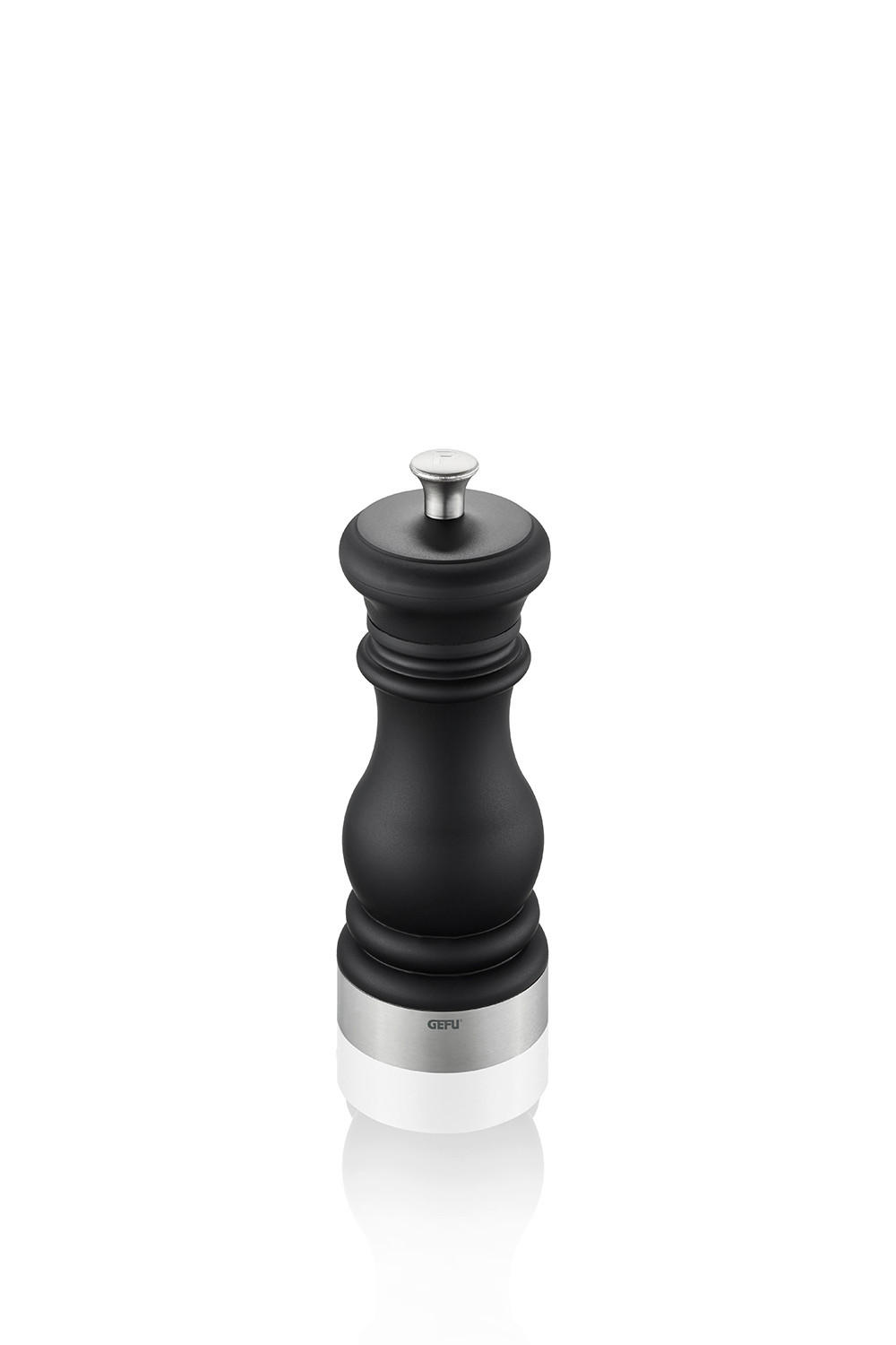 SALZ- ODER PFEFFERMÜHLE 6/17 cm   - Edelstahlfarben/Schwarz, Design, Keramik/Kunststoff (6/17cm) - Gefu