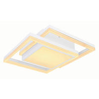 LED-DECKENLEUCHTE 22 W    41,5/41,5/10,5 cm  - Weiss/Opal, Basics, Kunststoff/Metall (41,5/41,5/10,5cm) - Globo