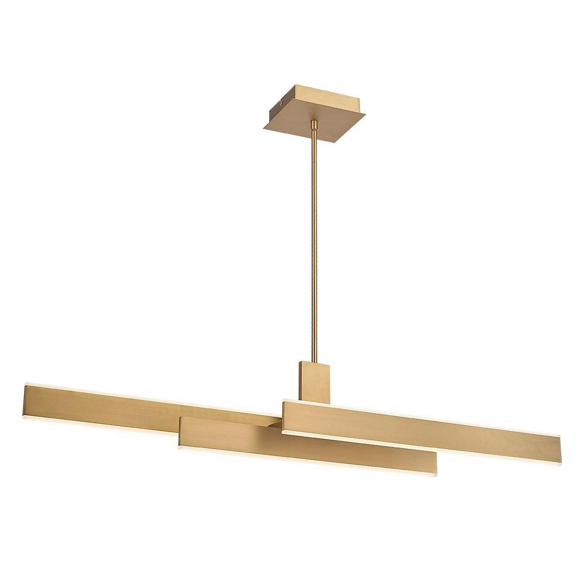 LED-HÄNGELEUCHTE 33/114,5/10 cm    - Goldfarben, Design, Kunststoff/Metall (33/114,5/10cm) - Elstead Lighting